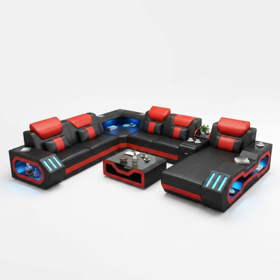 Hoekbank U-vorm Salontafel Beklede Hoekbank Zitbank Sofa Zitplek Hoek