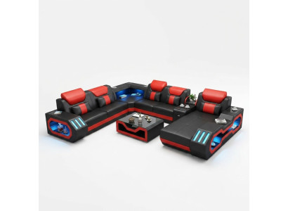 Hoekbank U-vorm Salontafel Beklede Hoekbank Zitbank Sofa Zitplek Hoek
