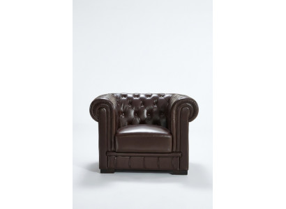 Chesterfield stoel tv bank 1-persoons bank lederen bank bekleding