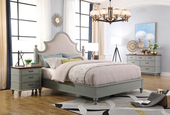 Luxe slaapkamerbed met gestoffeerd ontwerp 180x200cm dubbele hotellakens textiel nieuw