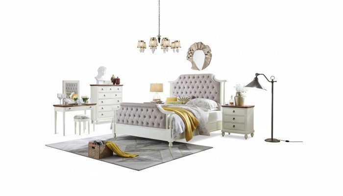 Tweepersoonsbed Klassieke bedden Koloniaal Stoffen bedden Chesterfield Gründerzeit