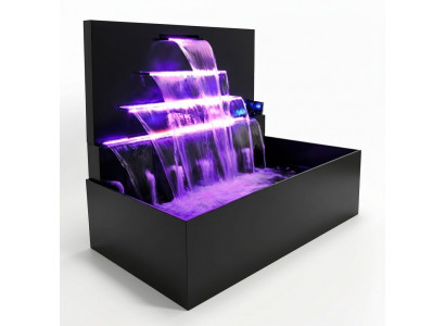 Waterval Fontein Zwembad Installatie Roestvrij staal Waterelementen Zwembad Decoratie