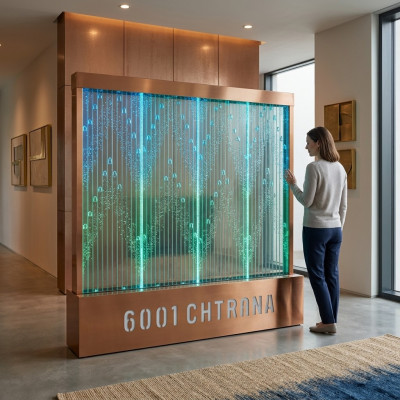 Wandpaneel met waterbellen LED-watermuur ontwerper decoratieve watermuur