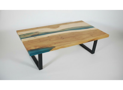 Salontafel River Table Epoxyhars Massief Tafels 120x70 Riviertafel Echt Hout