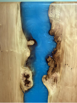Eettafel River Table Massief Tafels 220x100 Riviertafel Zee Waterval Epoxyhars