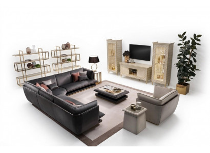 Designmeubelsbankbankstelbankbankstelbankstellen 4-delig set arredoclassic