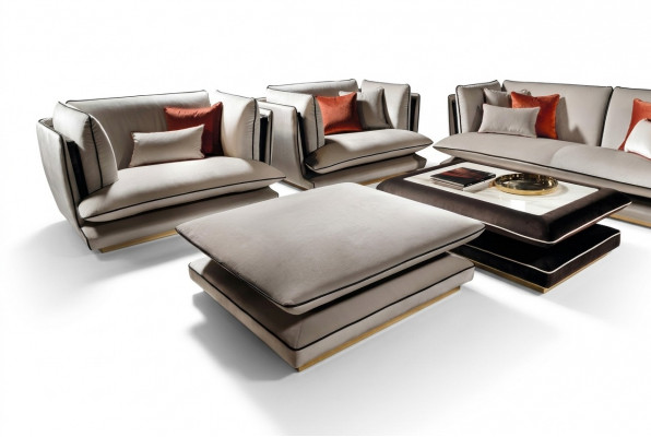 Lounge Hocker Club Voetenbank Ottomaanse Pufa Textiel Ottomaanse Ontwerper arredoclassic
