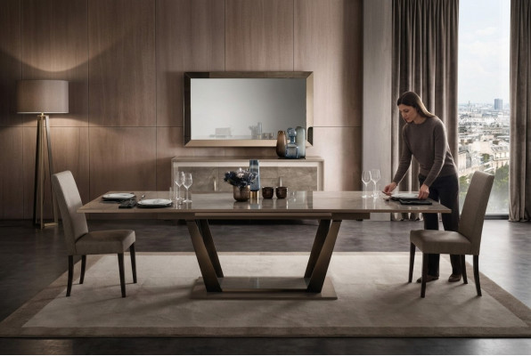 Eettafel Tafel Eetkamer Woonkamer Set Hout Ontwerp Tafels 200x102/294cm