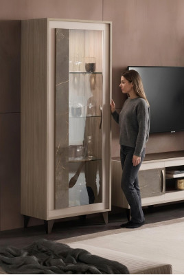 Vitrine Glazen kast Plank Boekenkast Woonkamerkast Kast Meubels Planken Woonkamer