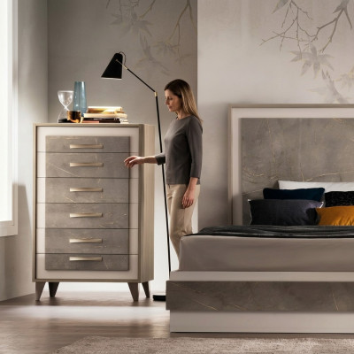 Kast Hoge Kast Zijlaag Bord Kommoden Ontwerper Edel Hout Luxe Kasten