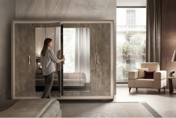 Luxe kledingkast Ontwerper kledingkasten 6-deurs kast arredoclassic