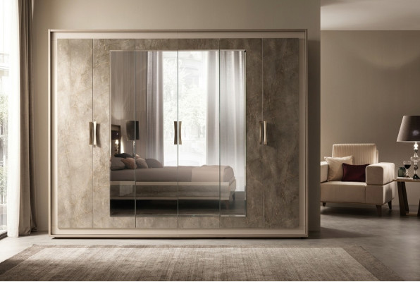 Luxe kledingkast Ontwerper kledingkasten 6-deurs kast arredoclassic