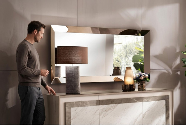 Wandspiegel Houten Frame Gouden Spiegel Wandspiegel Hangspiegel Woonkamer Nieuw