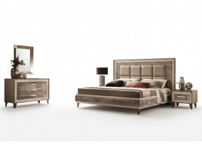 Modern slaapkamer set Bed Nachtkastje Commode Spiegel Nieuw 4-delig. arredoclassic