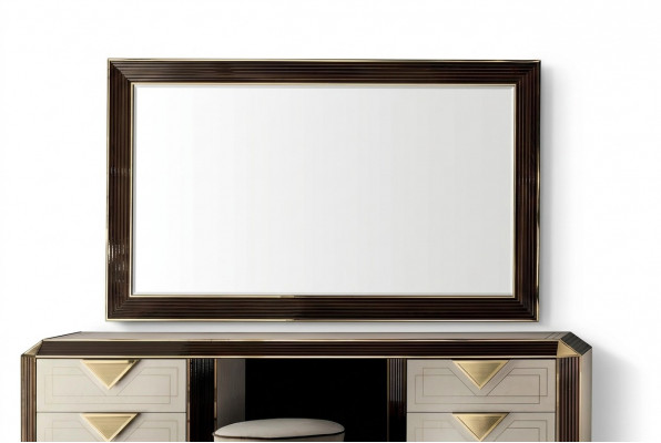 Ontwerp Spiegel Wandspiegel Modern 110x190 Meubel Houten Frame arredoclassic Nieuw