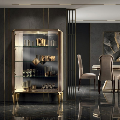 Vitrine Italiaanse luxe meubelen Vitrines arredoclassic Luxe kast glas Nieuw
