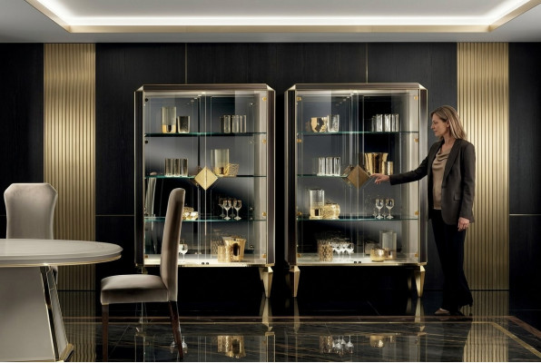 Ontwerper Italiaans Chic Houten Meubels Modern Stijl Kast Vitrine Woonkamer