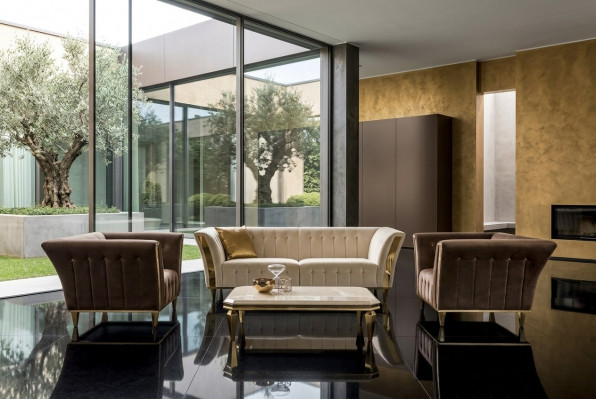 Ontwerp bankstel 3+1+1 zitsbank gestoffeerde bankstel set Arredoclassic