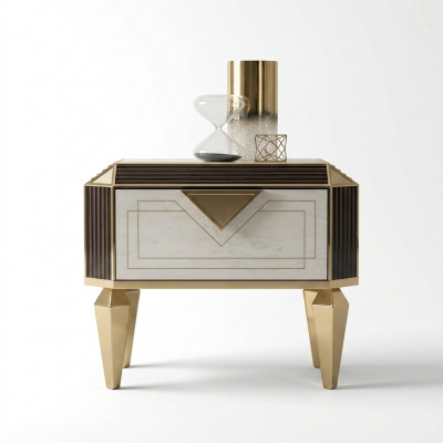 Ontwerp nachtkastje Originele tafels Console Bijzettafel Slaapkamer luxe consoles