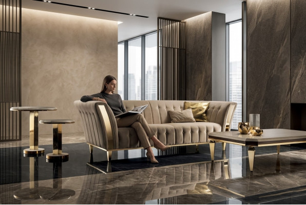 Driedelige bank bekleding ontwerp bank 3-zits banken kamer luxe banken meubels nieuw