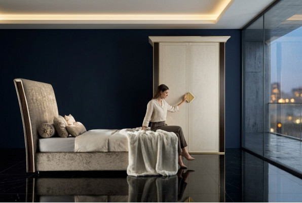 Compleet slaapkamerbed kast set bedden kledingkast arredoclassic 2-delig.