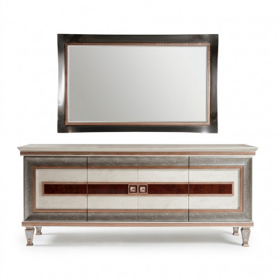 Commode met spiegel Houten meubels Dressoir Luxe meubels 2-delig set arredoclassic