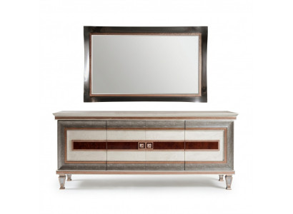 Commode met spiegel Houten meubels Dressoir Luxe meubels 2-delig set arredoclassic
