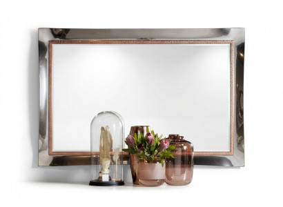 Klassieke designer spiegel wandspiegel barok rococo 100x110cm houten frame nieuw