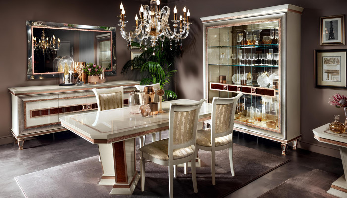 Eettafel Eetkamerset Eetgroep Meubels Tafel 5-delig Stoel 4x Stoelen arredoclassic