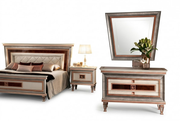 Elegante stijl meubels slaapkamer ladekast kast klassiek dressoir met spiegel