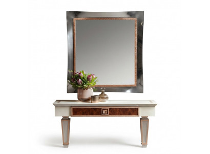 Klassieke grote spiegel wandspiegel hangspiegel houten frame kapstok nieuw