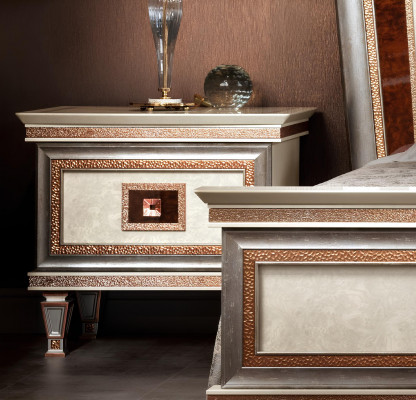 Luxe slaapkamer meubels bed 2x nachtkastje set bedden hotel Arredoclassic 3-delig.