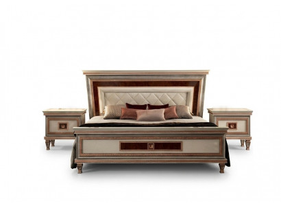 Luxe slaapkamer meubels bed 2x nachtkastje set bedden hotel Arredoclassic 3-delig.