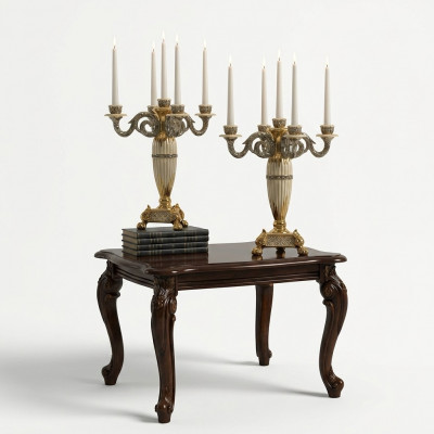 Edel design salontafel woonkamer bijzettafel klassieke tafel houten tafels
