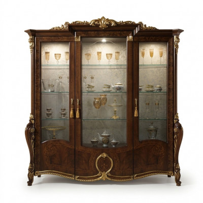 Luxe vitrine woonkamer meubelkast glazen vitrines designkasten commode
