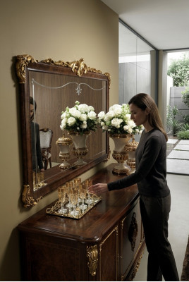 Klassieke wandspiegel met houten frame, spiegels meubels Nieuw 165x114 glas design frame