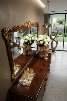 Klassieke wandspiegel met houten frame, spiegels meubels Nieuw 165x114 glas design frame