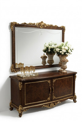 Klassieke wandspiegel met houten frame, spiegels meubels Nieuw 165x114 glas design frame