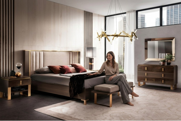 Ontwerp slaapkamer 6-delig compleet set bed nachtkastje ladekast Arredoclassic