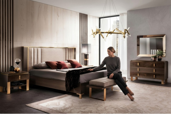 Bed Bekleding Design Tweepersoonsbedden Hotel Slaapkamer 180x200cm arredoclassic