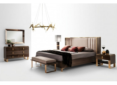 Luxe slaapkamersets Bed 2x nachtkastje Klassiek ontwerp Bedmeubilair 3-delig