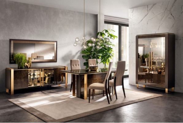 Eettafel stoelen dressoir 8-delige eetkamerset, groep, meubilair tafel arredoclassic