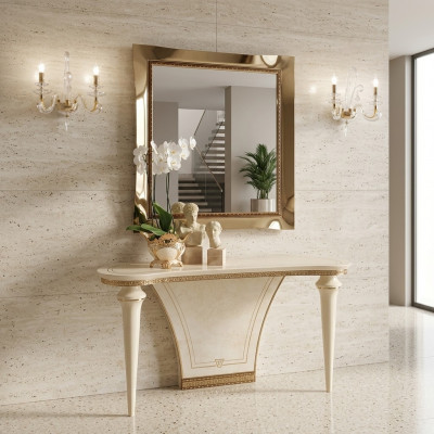 Meubelstijl barok console tafelspiegel hout Italiaanse tafels set van 2 stuks