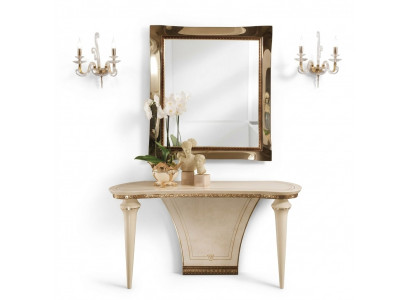 Meubelstijl barok console tafelspiegel hout Italiaanse tafels set van 2 stuks