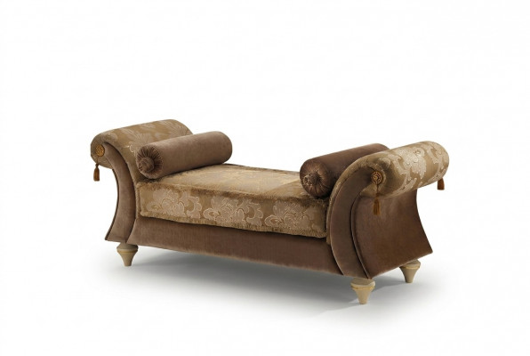 Chaiselounge Bank Ligbank Ligbed Couch Ligstoel Textiel Barok Rococo Arredoclassic
