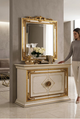 Spiegel ladekast kast ladekasten dressoir slaapkamer set hout klassieke stijl