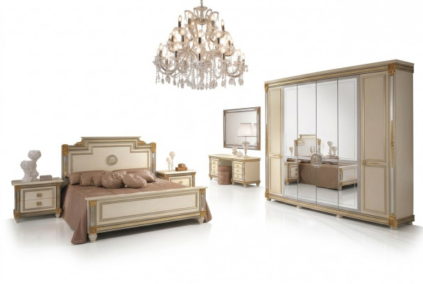 Slaapkamer set Design Modern Luxe Meubel Bed 2x Nachtkastje 7-delig. Italië Nieuw