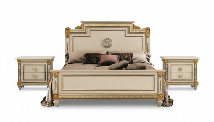 Italiaanse meubels bed bedden houten bed massief hout tweepersoonsbed nieuw arredoclassic