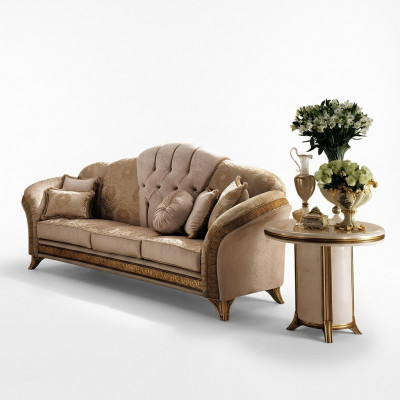 Klassieke luxe design salontafel bank woonkamer tafel bijzettafels hout