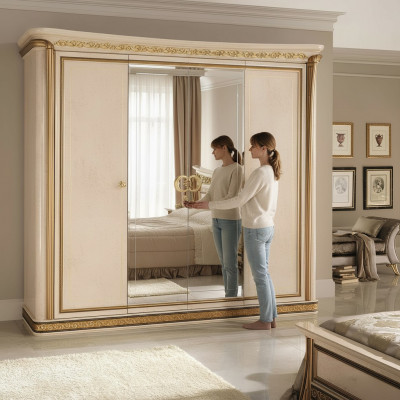 Luxe kledingkasten in hoogglans designmeubels van hout, nieuw.
